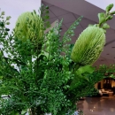 Декоративна гілочка Banksia spray green 65cm