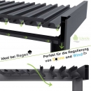 Пергола E-Deluxe 3*4 Antracite, LED+електричний дах