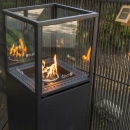 Вуличний газовий обігрівач Pillar Dome Black, h116 см