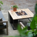Обігрівач-стіл-камін Cosiloft, black/teak
