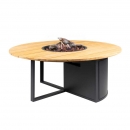 Стіл-камін CosiLoft dia 120, black/teak