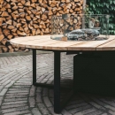Стіл-камін CosiLoft dia 120, black/teak