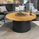 Стіл-камін CosiLoft dia 120, black/teak