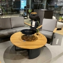 Стіл-камін CosiLoft dia 120, black/teak