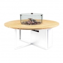 Стіл-камін CosiLoft dia 120, white/teak