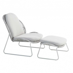 Кресло с подножкой Delano Light Grey