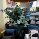 Декоративна гілочка Eucalyptus metallic blue 82cm