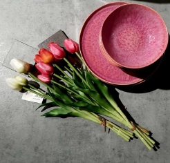 Французькі тюльпани, букет 47см, колір мікс