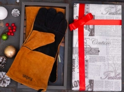 Жаропрочные перчатки из замши и кевлара BBQ Gloves