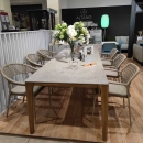 Тиковый обеденный стол 240 см Liam Ceramic/Teak