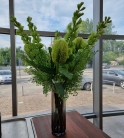 Декоративна гілочка Banksia spray green 65cm