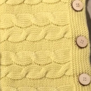 Подушка декоративна в'язана, ніжно-жовтий
