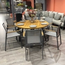 Низький обідній стіл Saba, dia160*h69 см, antracite