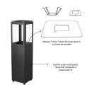 Піролізний обігрівач на гранулах Model L Qube black